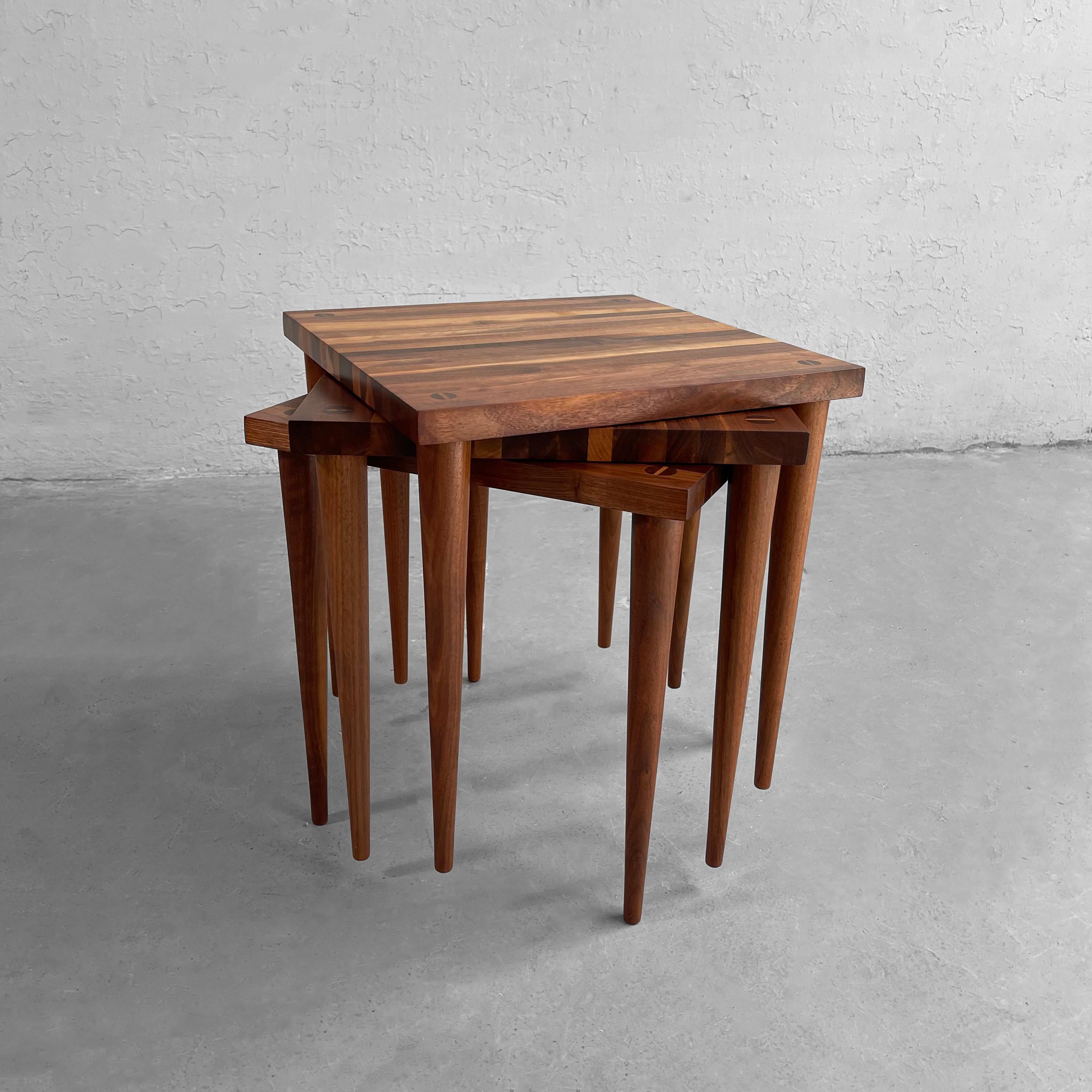 Trio de tables empilables modernes du milieu du siècle dernier par Mel Smilow Bon état - En vente à Brooklyn, NY