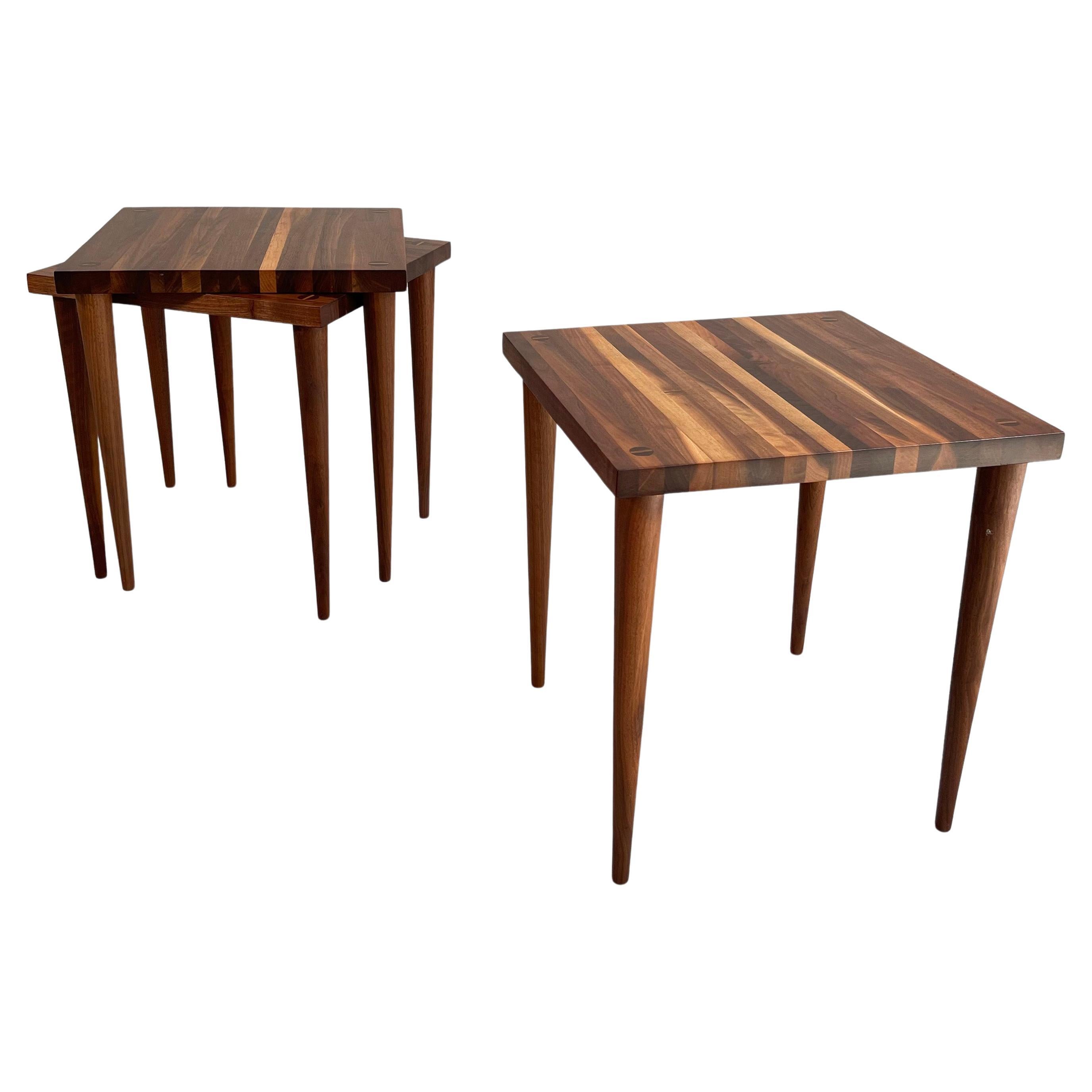 Trio of Mid-Century Modern Stacking Tables by Mel Smilow For Sale