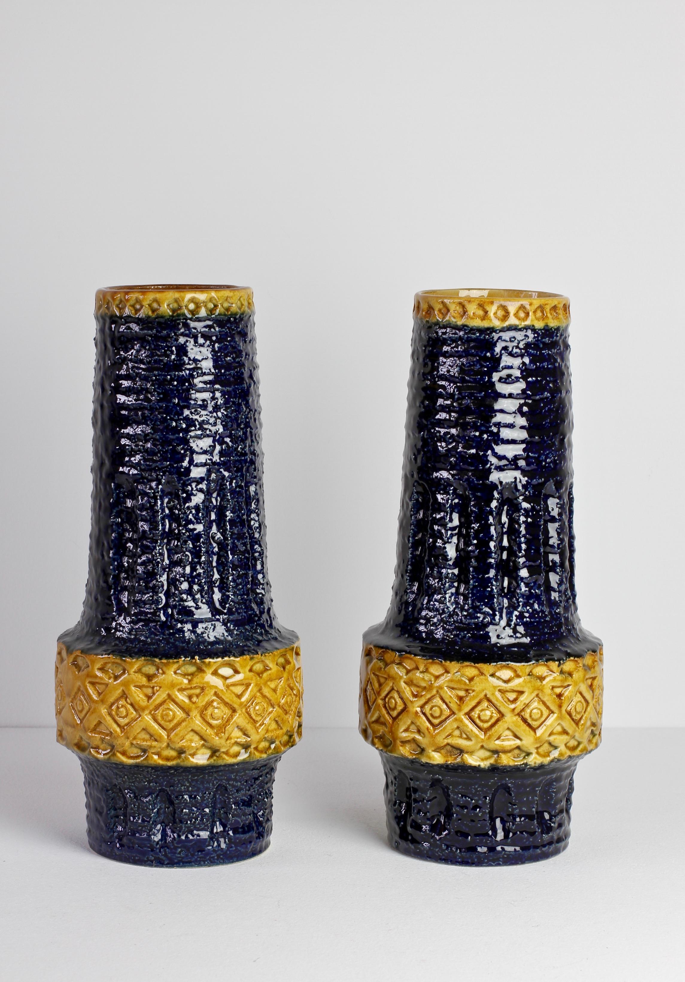 20th Century Trio of Mid-Century West German Vases by Bay Keramik & Spara Pottery, circa 1970