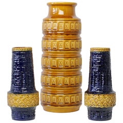 Trio de vases d'Allemagne de l'Ouest du milieu du siècle dernier par Bay Keramik & Spara Pottery, vers 1970