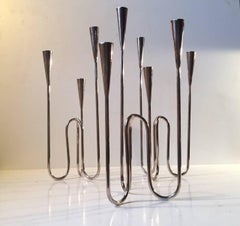 Trio of Midcentury Atomic String Candleholders by Carl Cohr, Denmark, 1960s