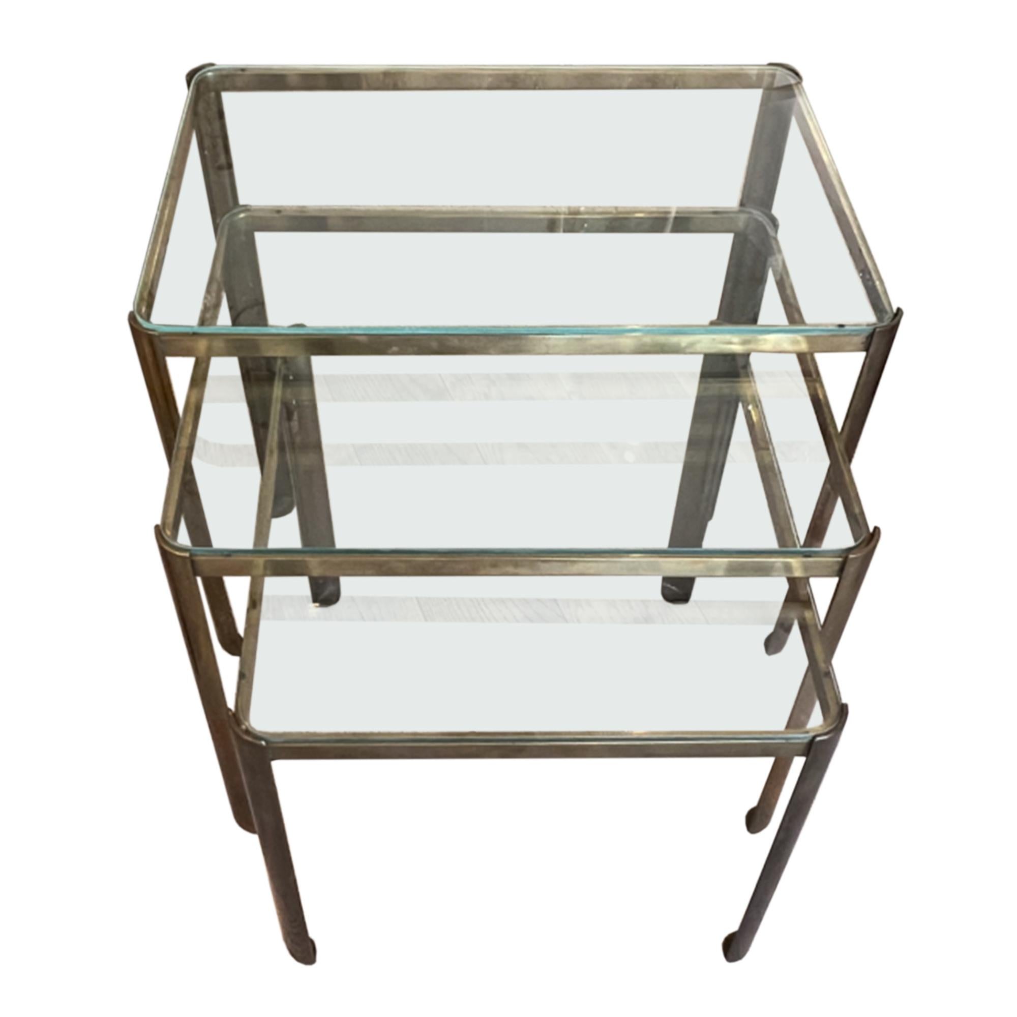 Mid-20th Century Trio of Midcentury French Side Tables Designed by JT LePelletier For Sale