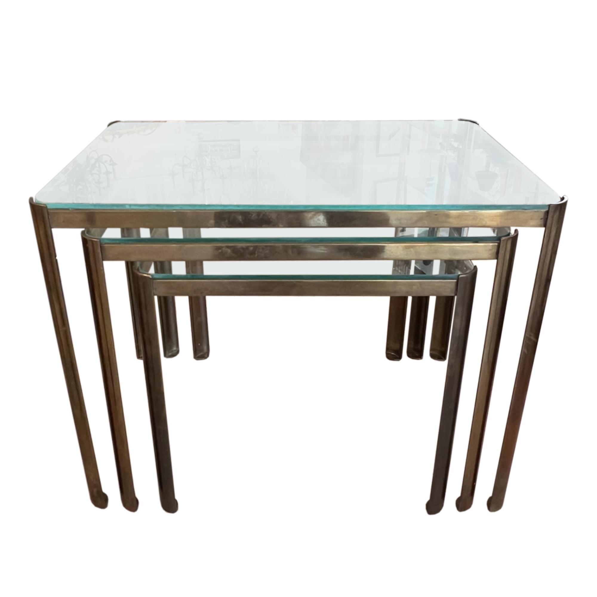 Trio of Midcentury French Side Tables Designed by JT LePelletier For Sale 1
