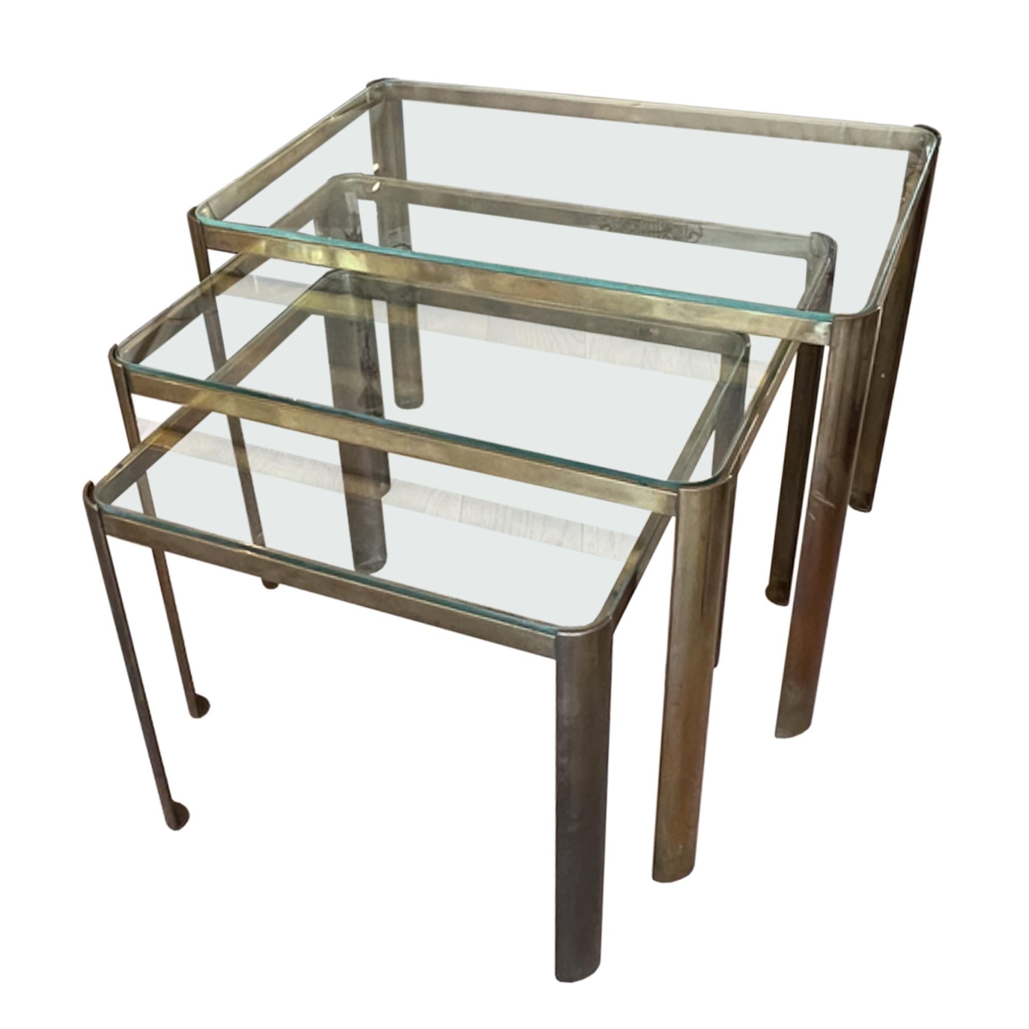 Trio of Midcentury French Side Tables Designed by JT LePelletier For Sale 2