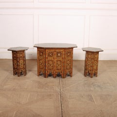 Trio of Morrocan Inlaid Tables