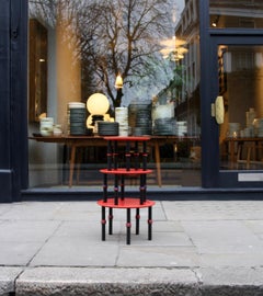 Trio of Nanna Ditzel Lacquered Maple Wood Occasional Tables