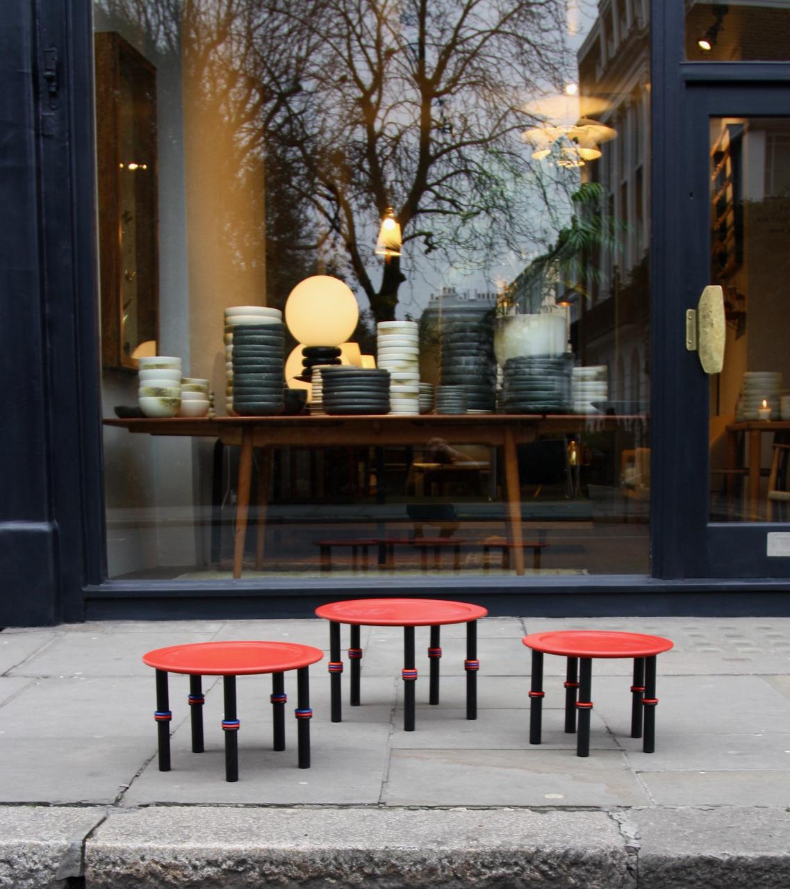 Trio de tables d'appoint en bois d'érable laqué Nanna Ditzel Excellent état - En vente à London, GB
