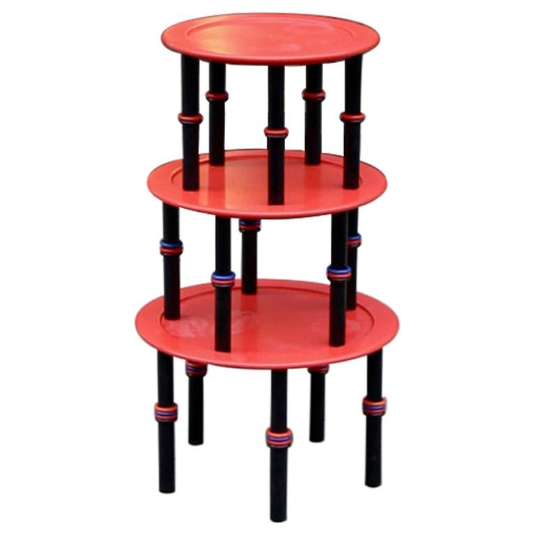 Trio of Nanna Ditzel Lacquered Maple Wood Occasional Tables