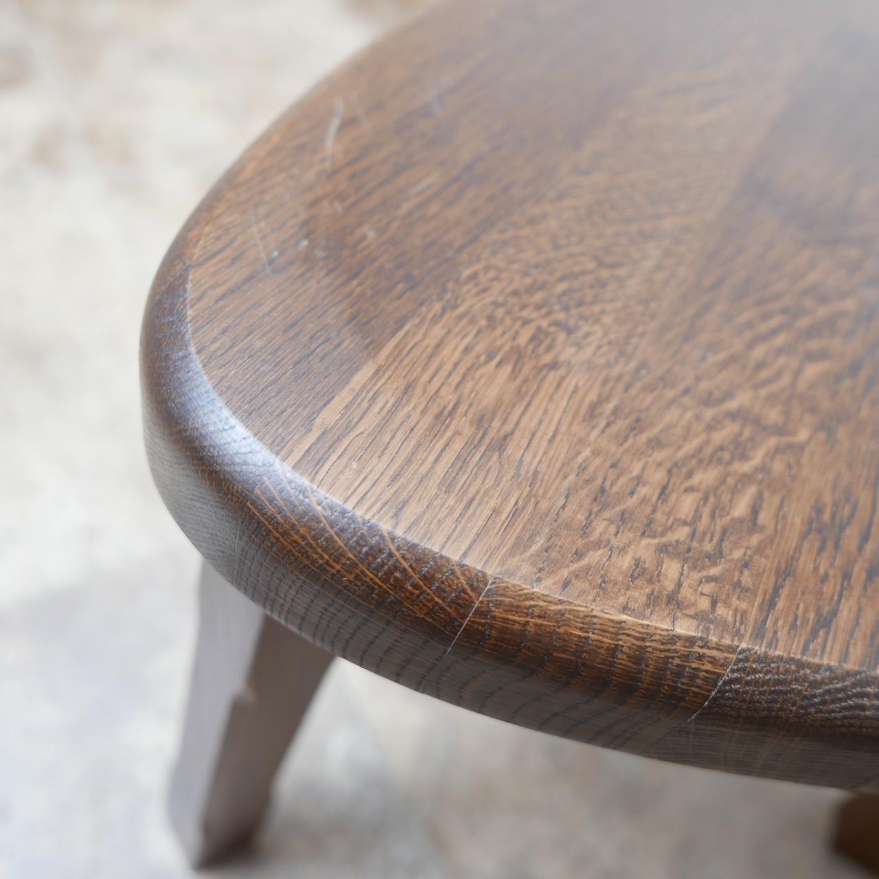 Trio of Oak Mid-Century Nesting Tables in Manner of Pierre Chapo 1