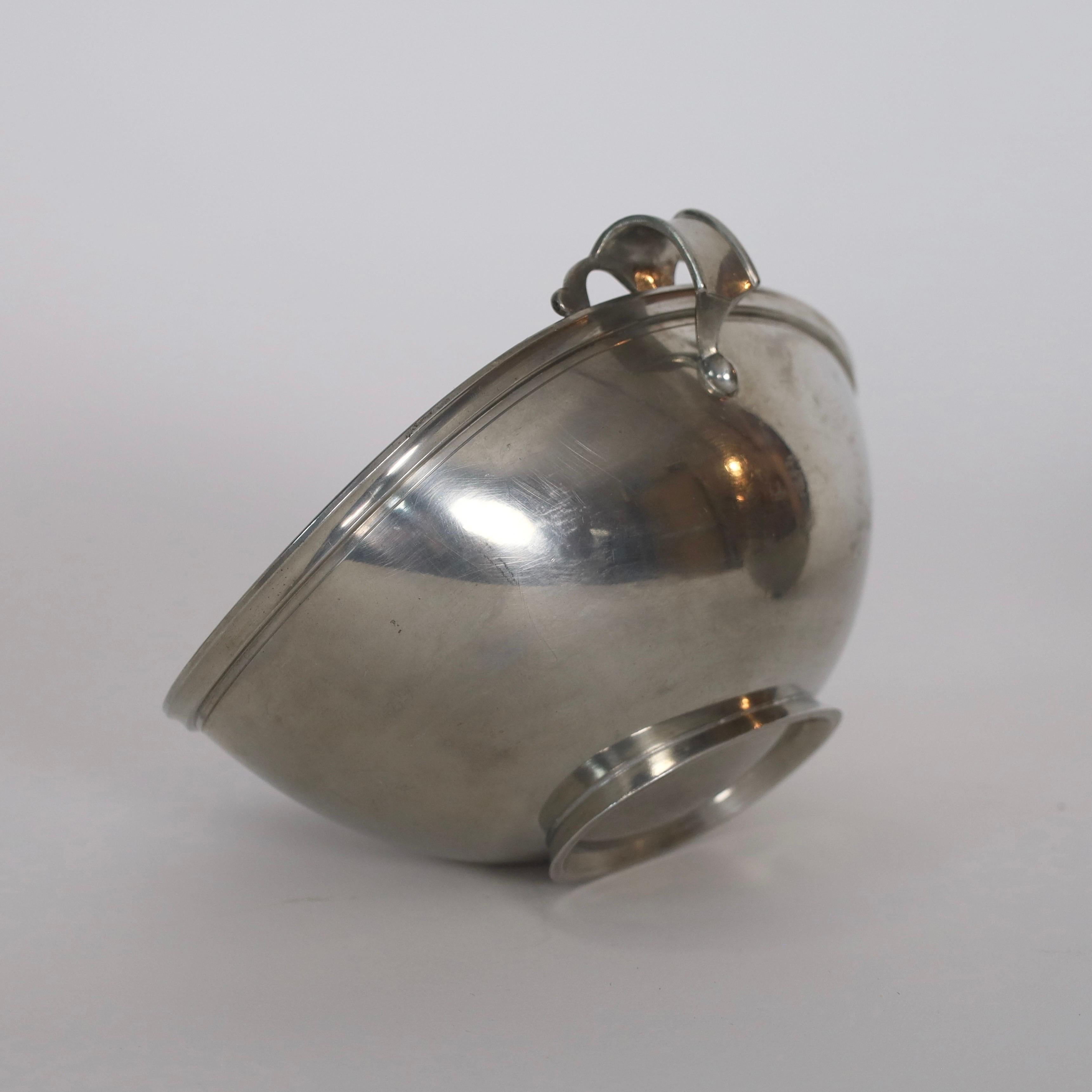 Trio aus Zinnschalen auf Sockel von Just Andersen, 1930er Jahre, Dänemark im Angebot 5