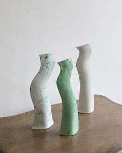 Trio von postmodernen Keramik-Skulpturen Vasen / Dekorative Objects