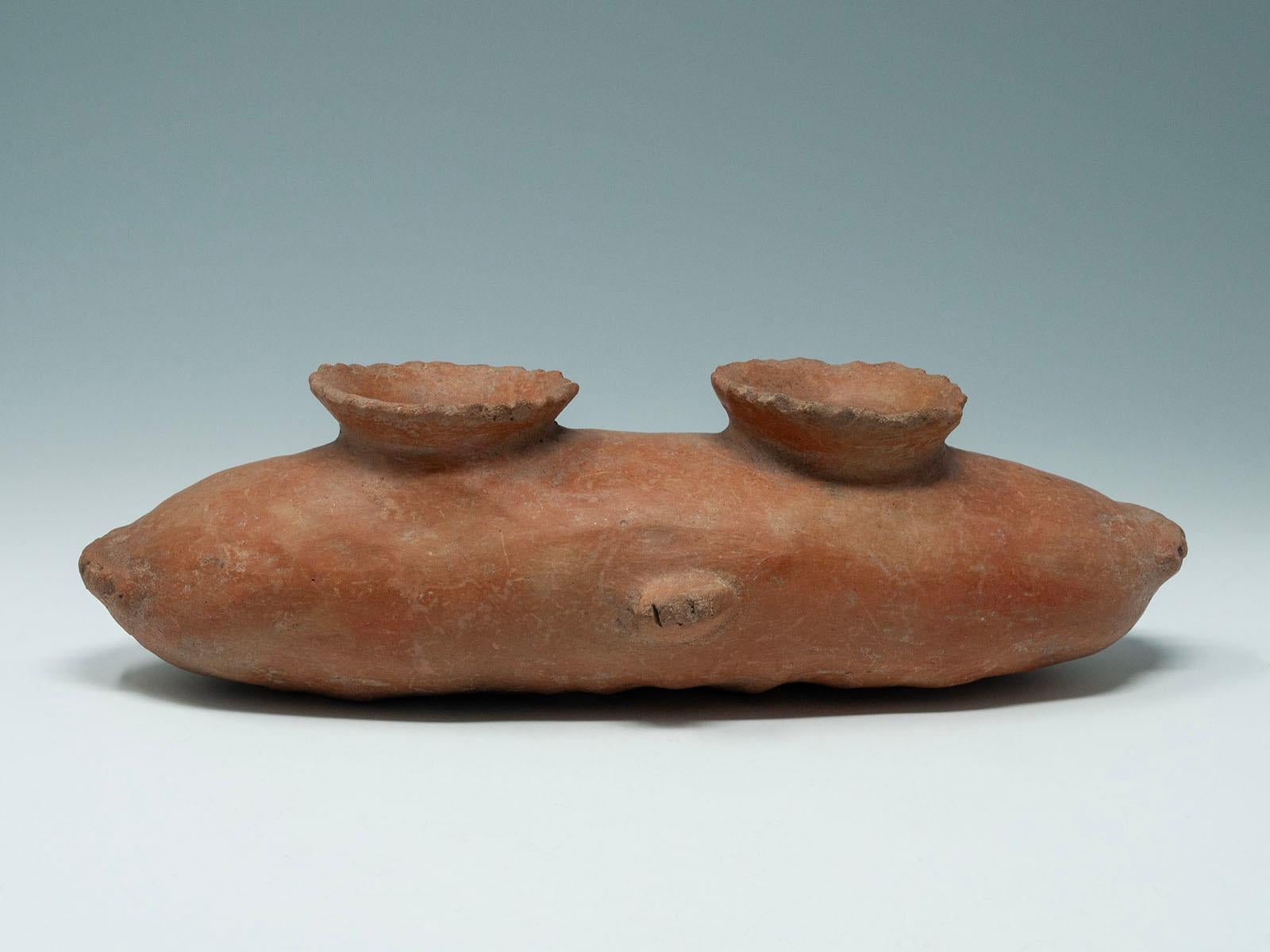 Trio of Pre-Columbian Foot Vessels, West Mexico For Sale 4