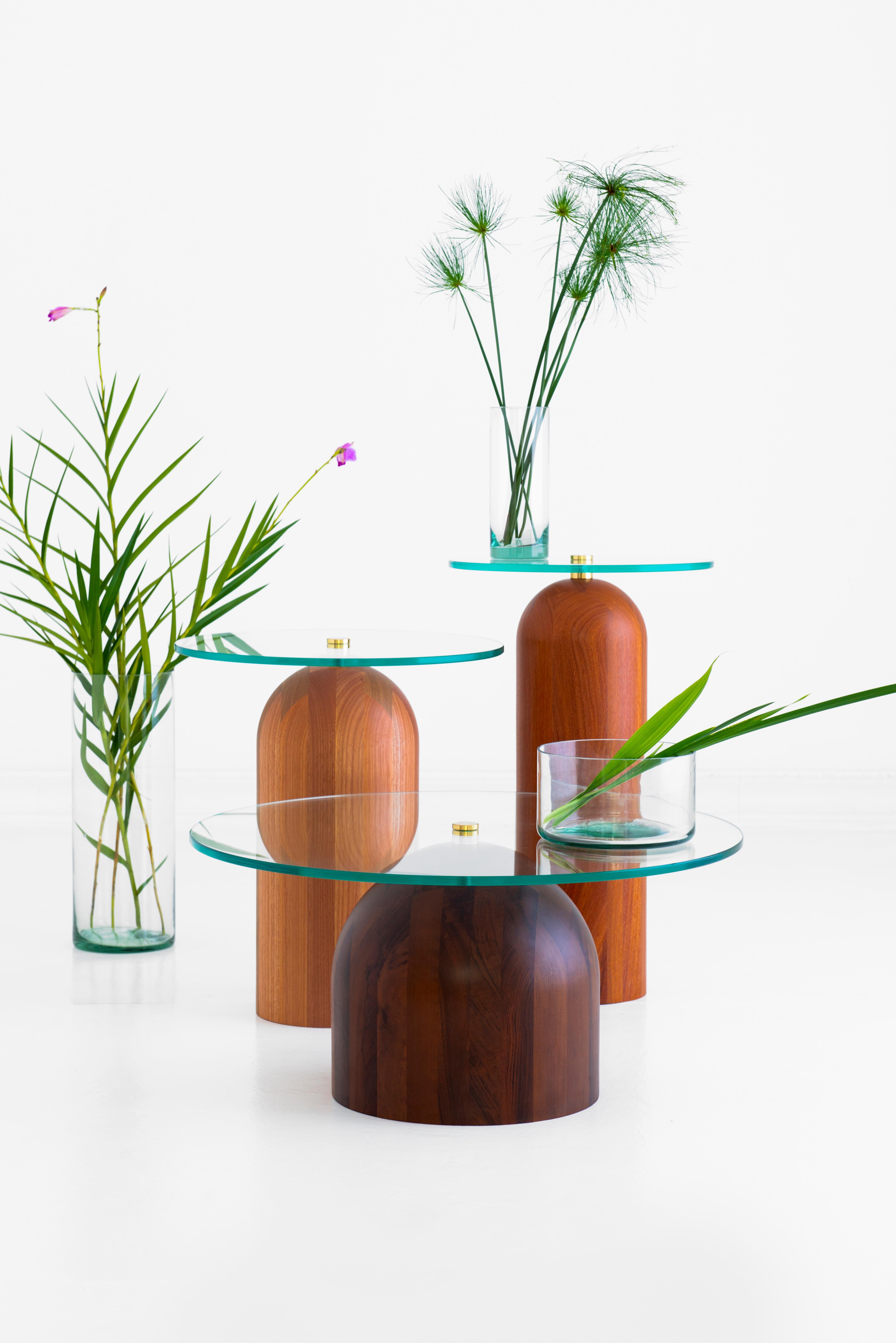 Trio de tables d'appoint par Leandro Garcia, design contemporain brésilien en vente 2