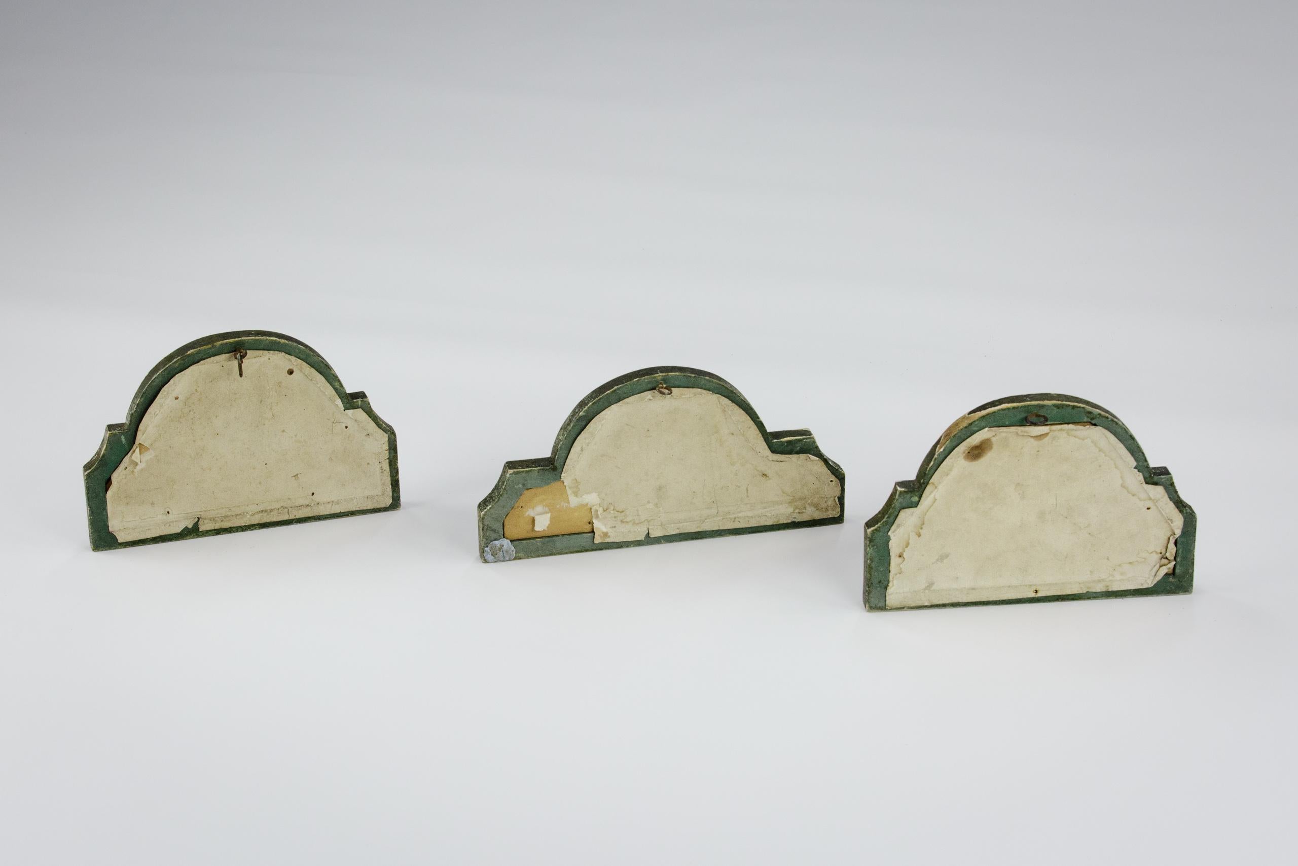 Trio of Small Foxed Mercury Glass Mirrors For Sale 5