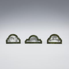 Trio of Small Foxed Mercury Glass Mirrors