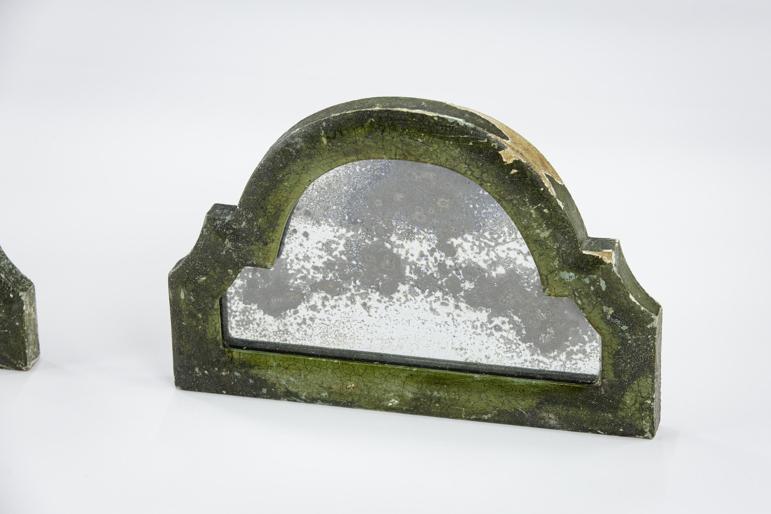 Trio of Small Foxed Mercury Glass Mirrors For Sale 3