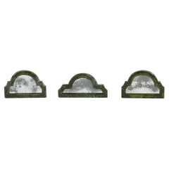 Antique Trio of Small Foxed Mercury Glass Mirrors
