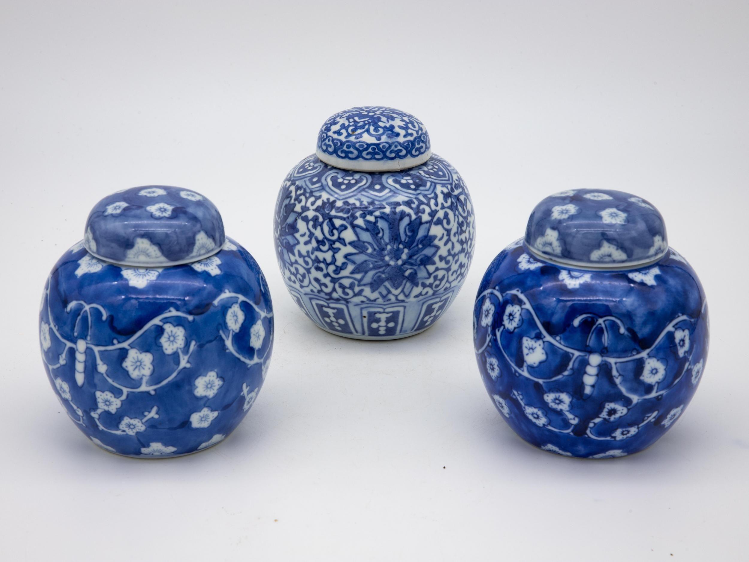 Trio of Small Ginger Jars 1