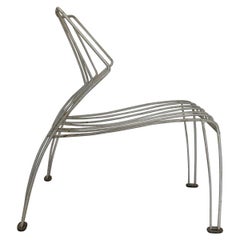 Trio of Stack-able Steel Garden Chairs, 1970-1979