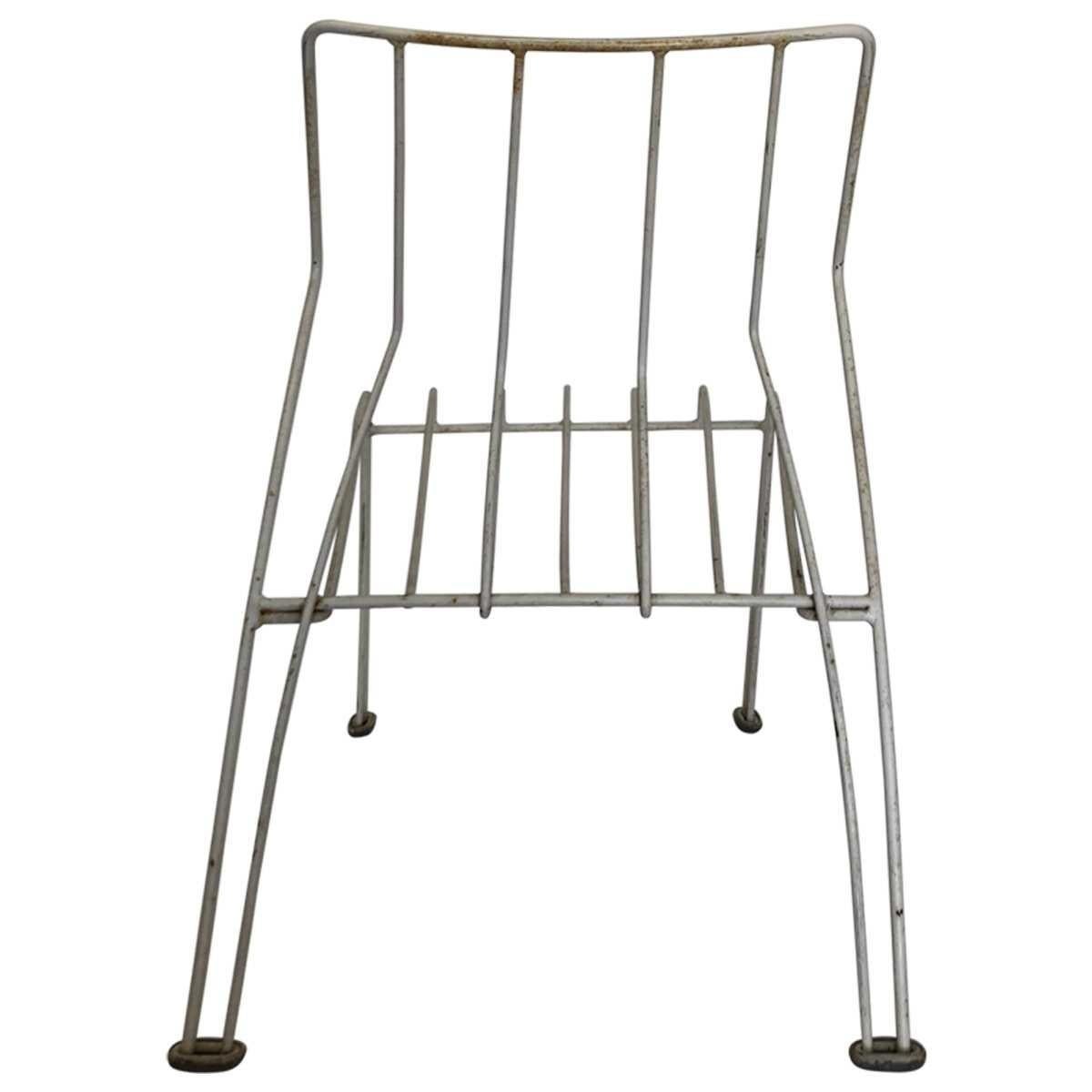 20th Century Trio of Stack-able Steel Garden Chairs, 1970-1979 For Sale