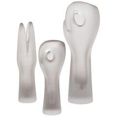 Trio of Stunning Glass Sculptures by Timo Sarpaneva for Iittala, Finland, 1951