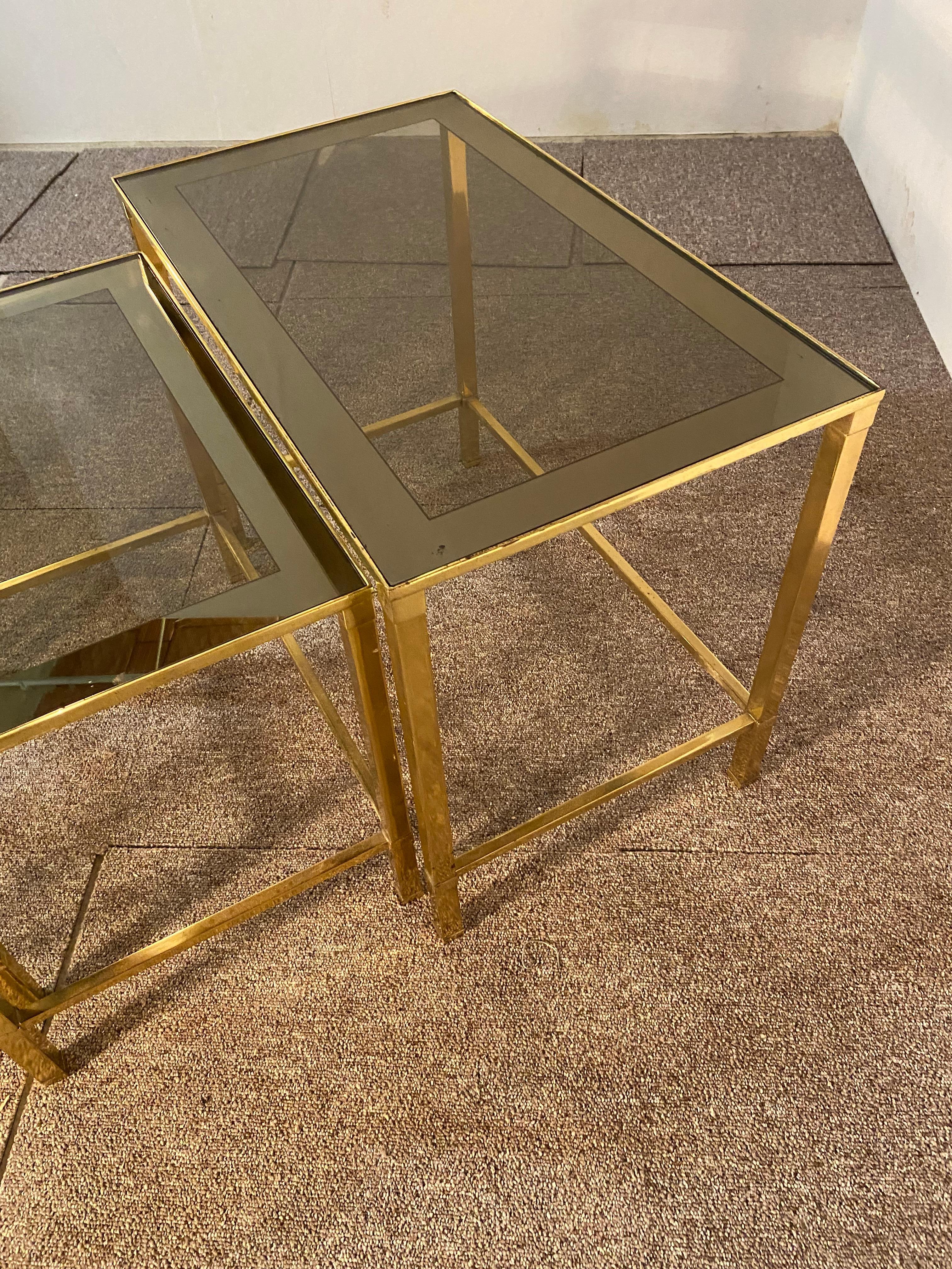 Trio of Tables, 1970, Italy In Distressed Condition For Sale In Nice, FR