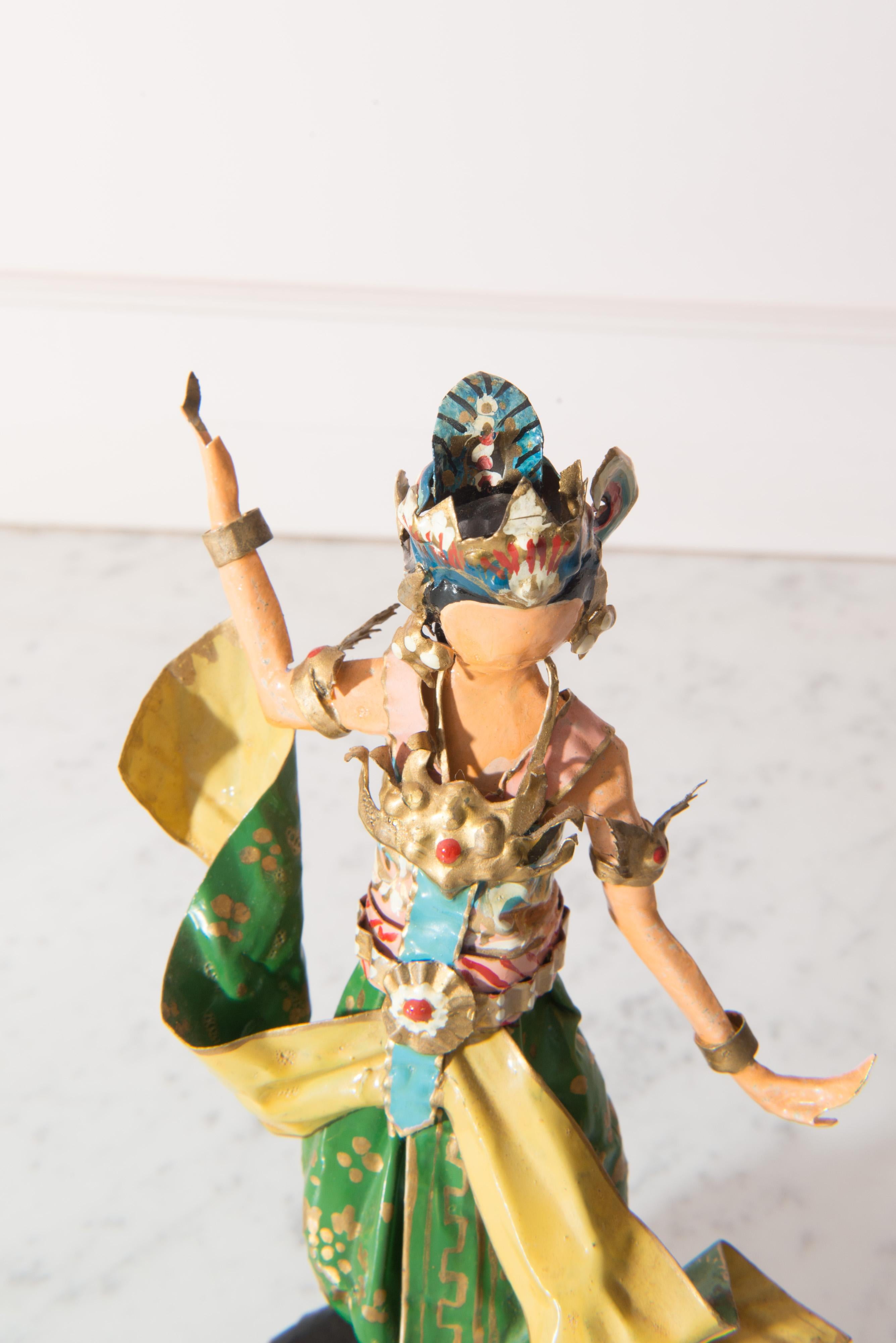 Trio of Thailand Dance Costumed Sculptures by Lee Menichetti For Sale 7