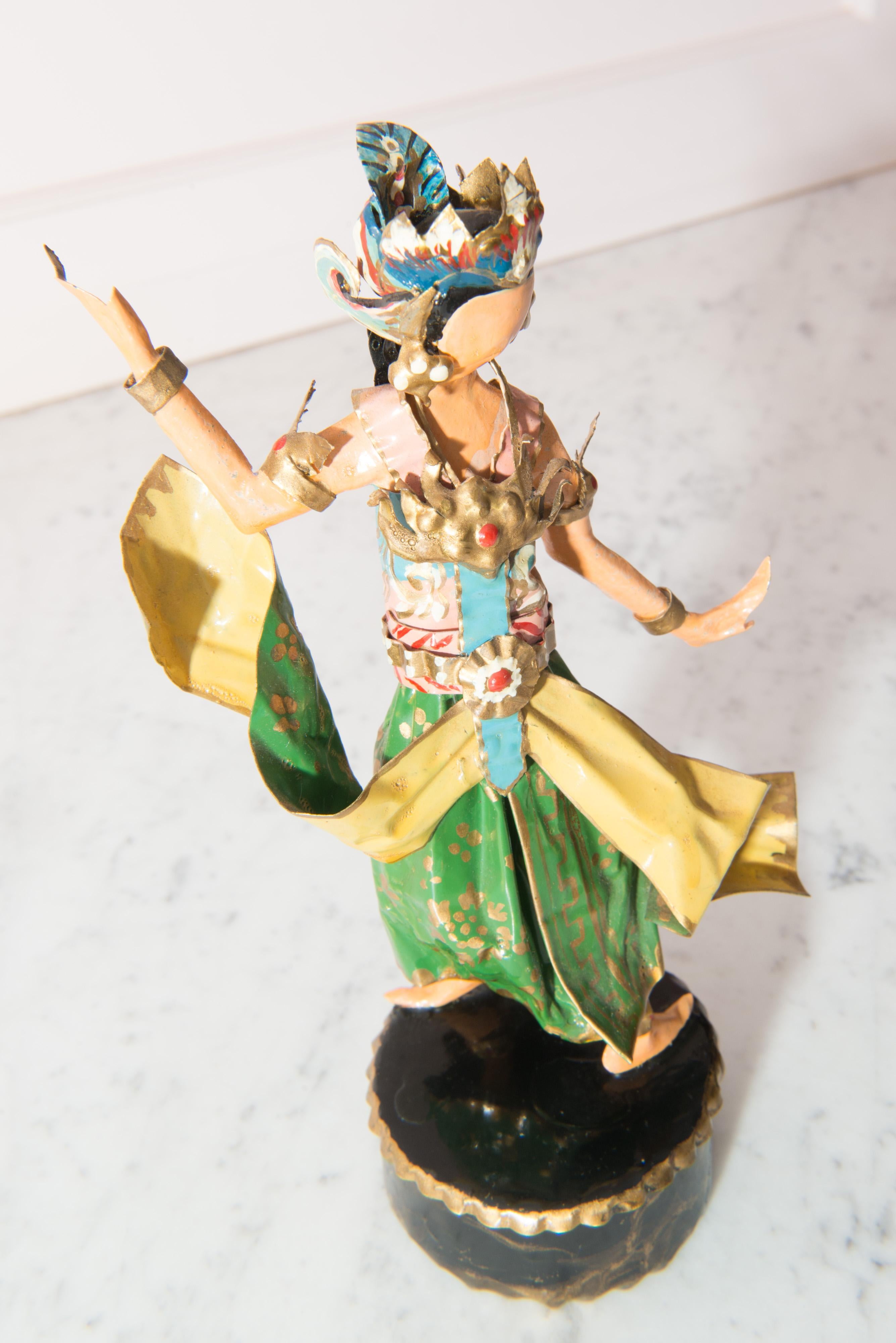 Trio of Thailand Dance Costumed Sculptures by Lee Menichetti For Sale 11