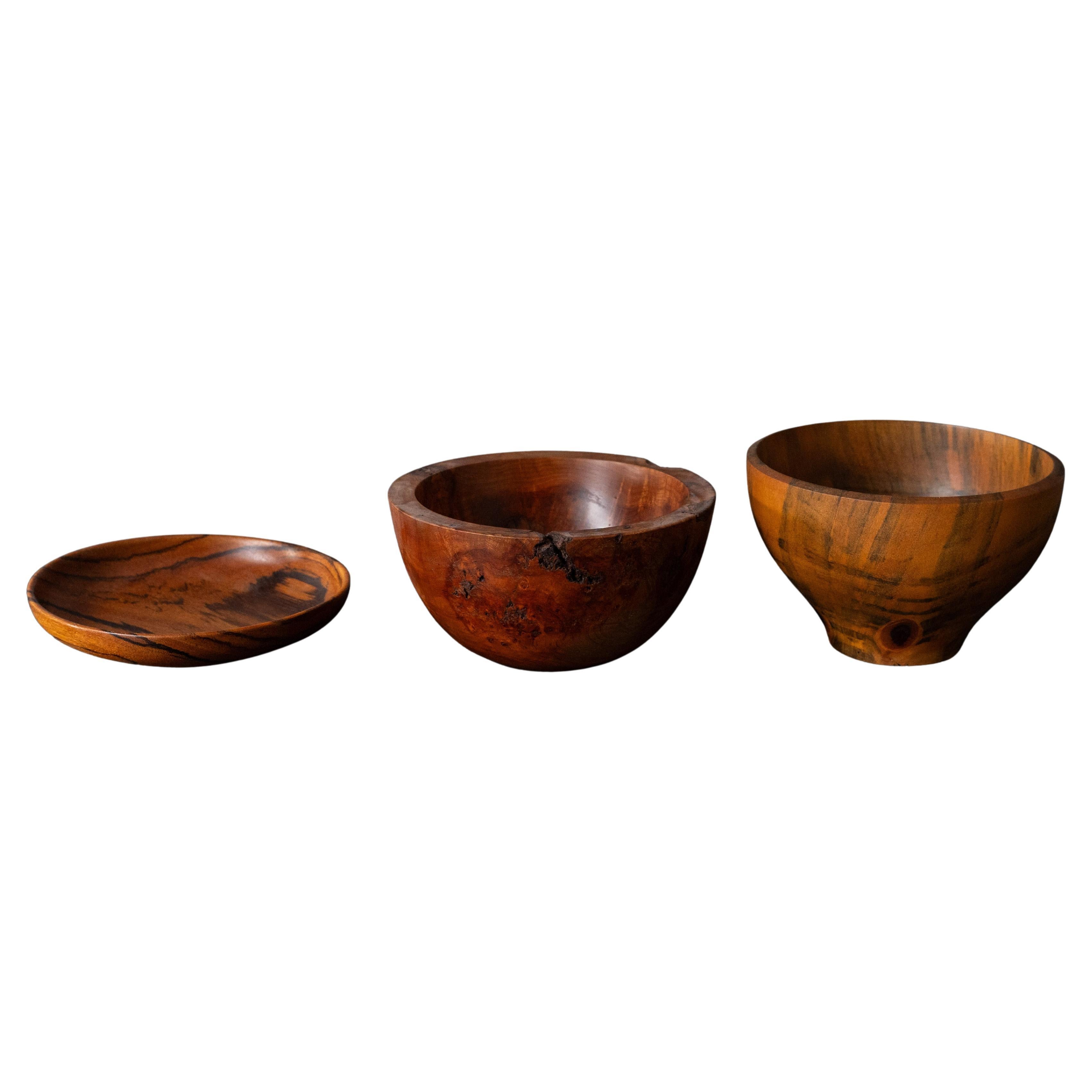 Zebra Wood Bowls and Baskets