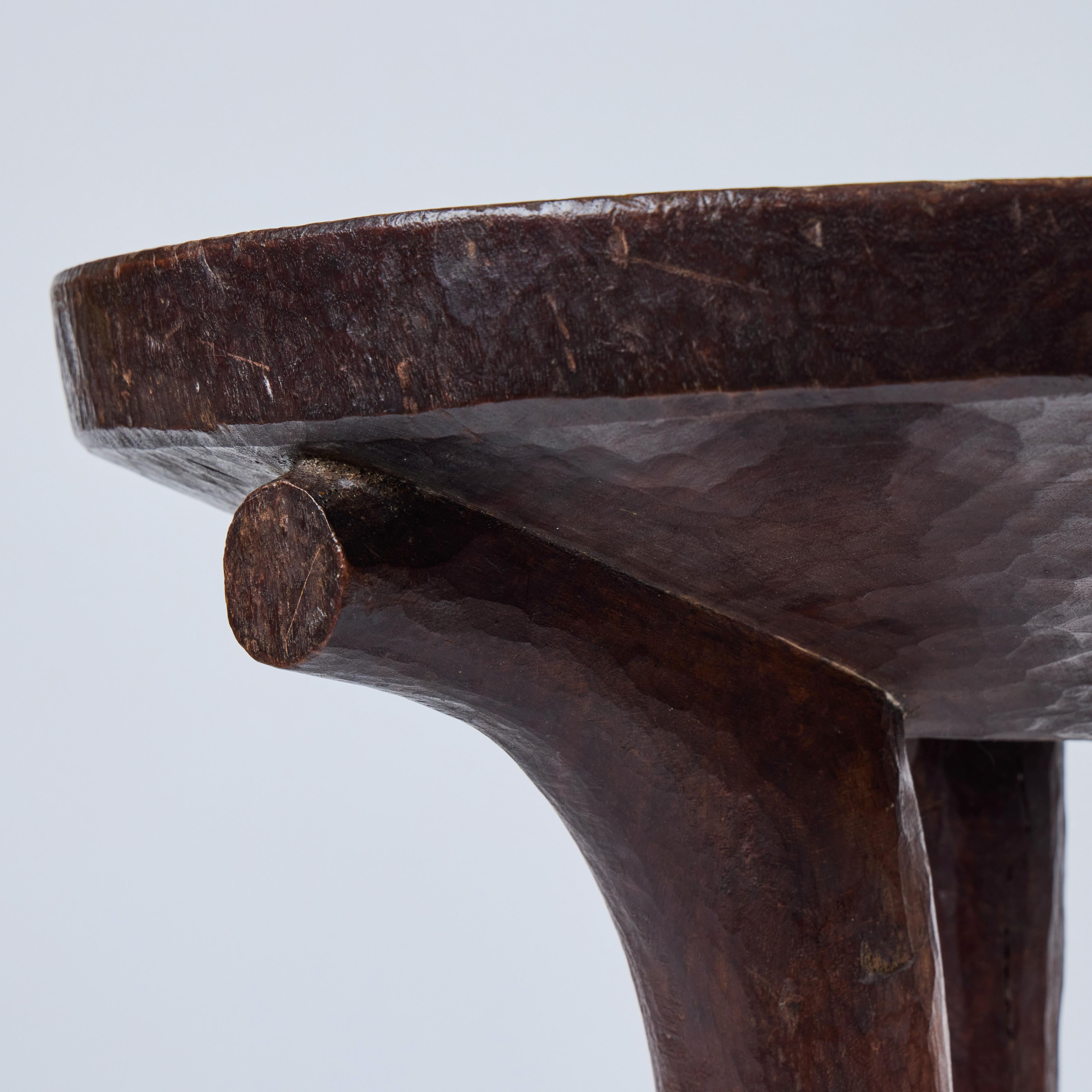 Trio of Vintage African Stools (Ethiopian) For Sale 5