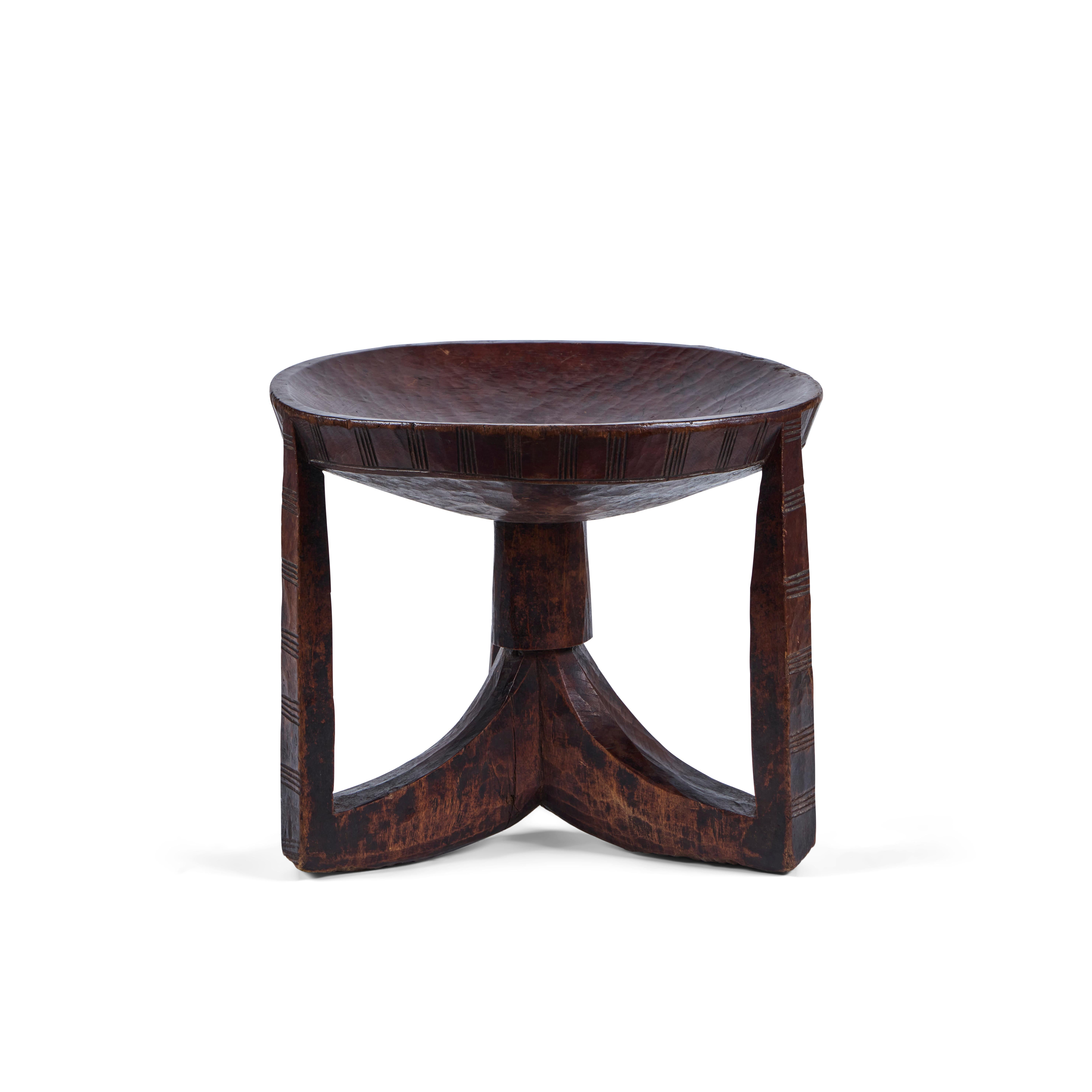 Trio of Vintage African Stools (Ethiopian) For Sale 10