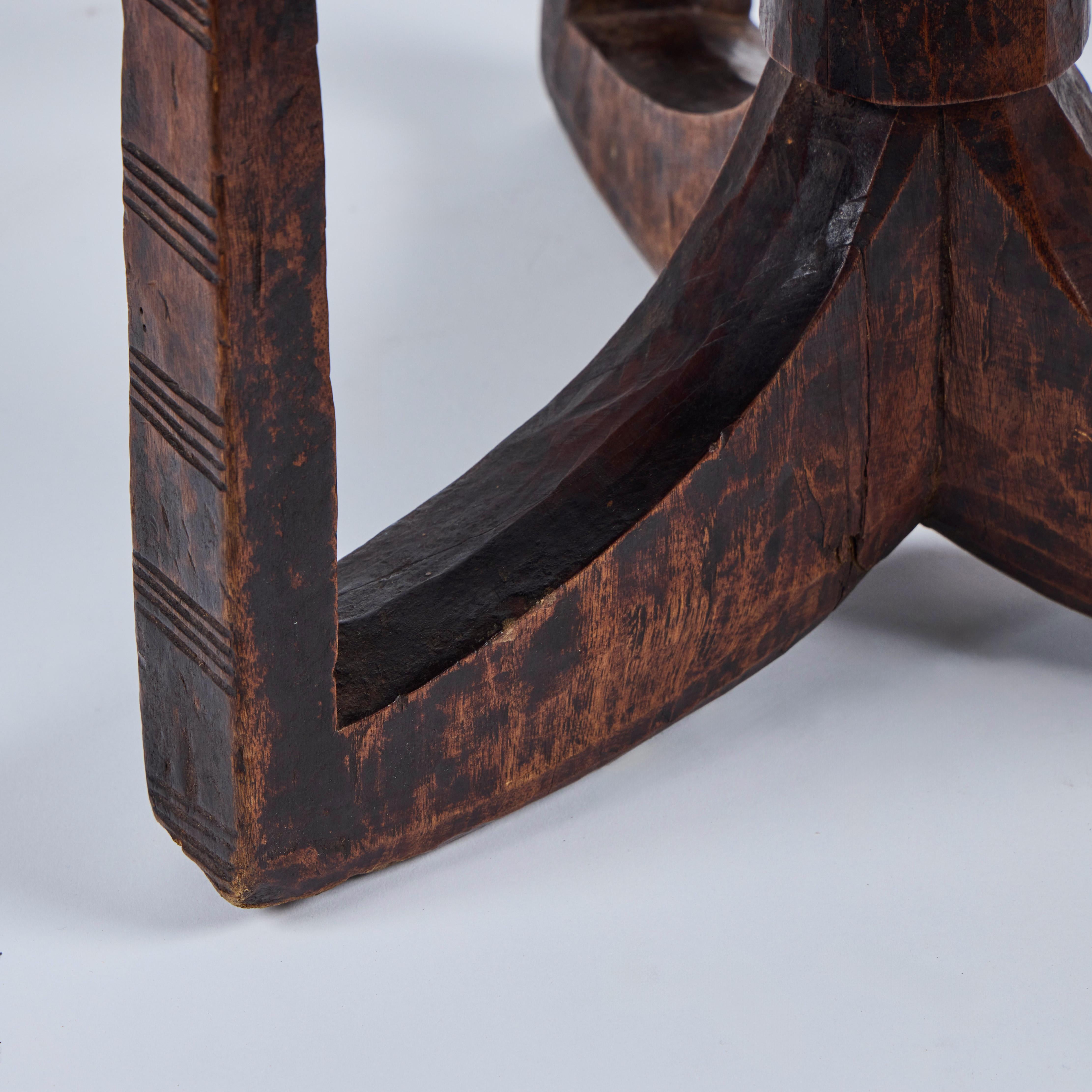 Trio of Vintage African Stools (Ethiopian) For Sale 13