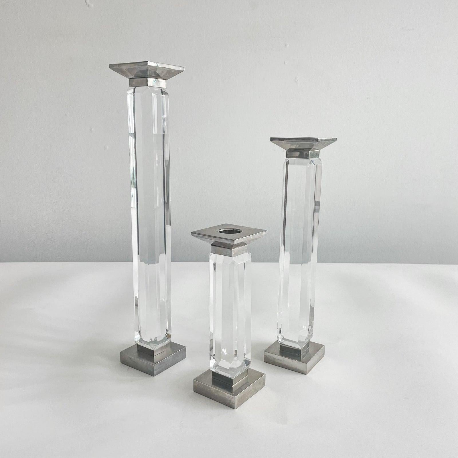 Trio of Vintage Charles Hollis Jones Candle Holders In Good Condition In West Palm Beach, FL