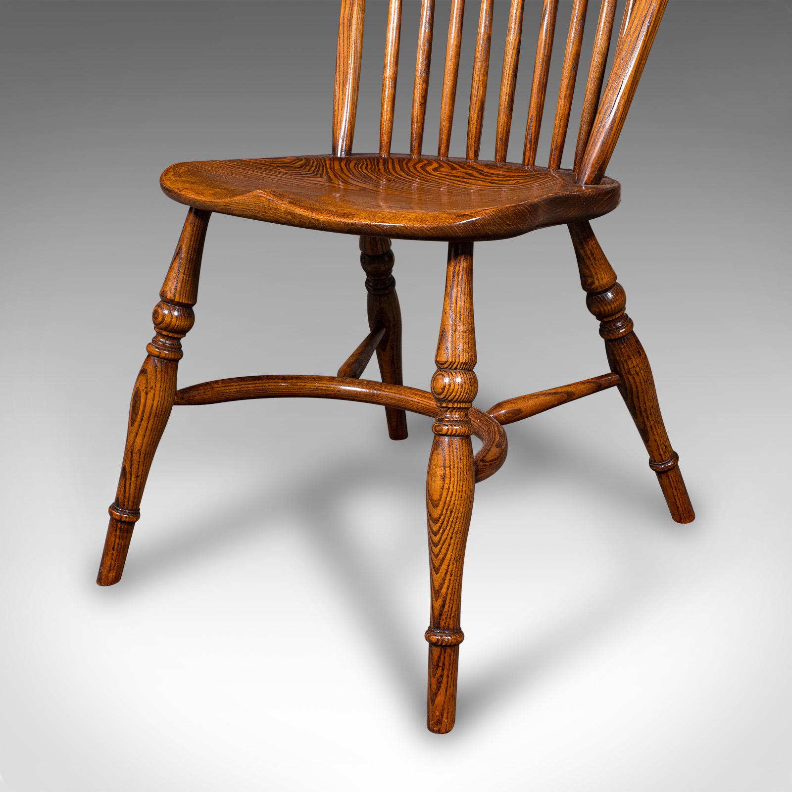 Trio von Vintage Land Küche Stühle, Englisch Esche, Ulme, Victorian Revival Sitz im Angebot 5