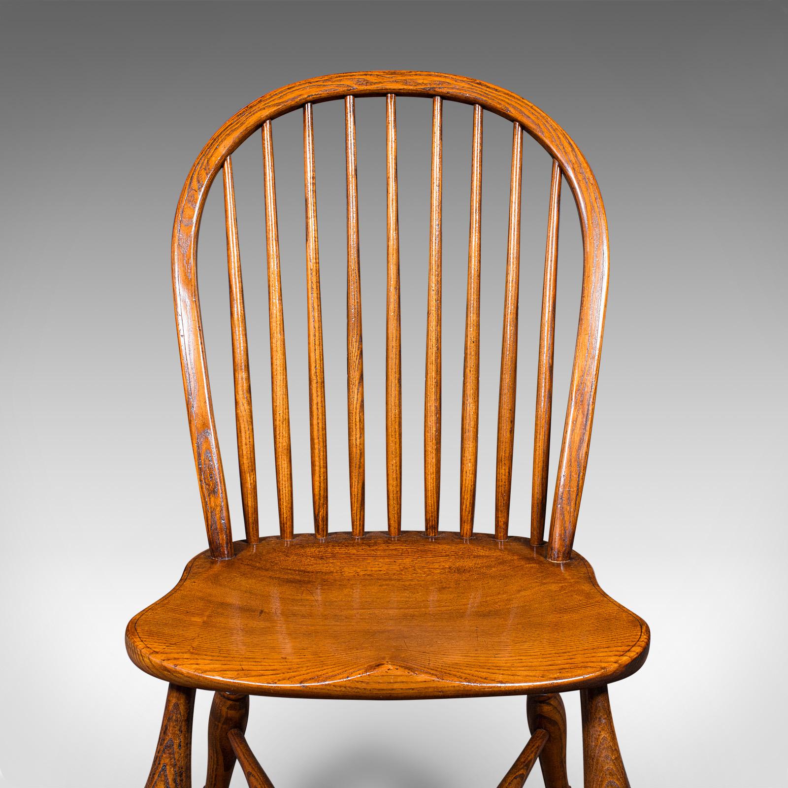 Trio von Vintage Land Küche Stühle, Englisch Esche, Ulme, Victorian Revival Sitz im Angebot 2