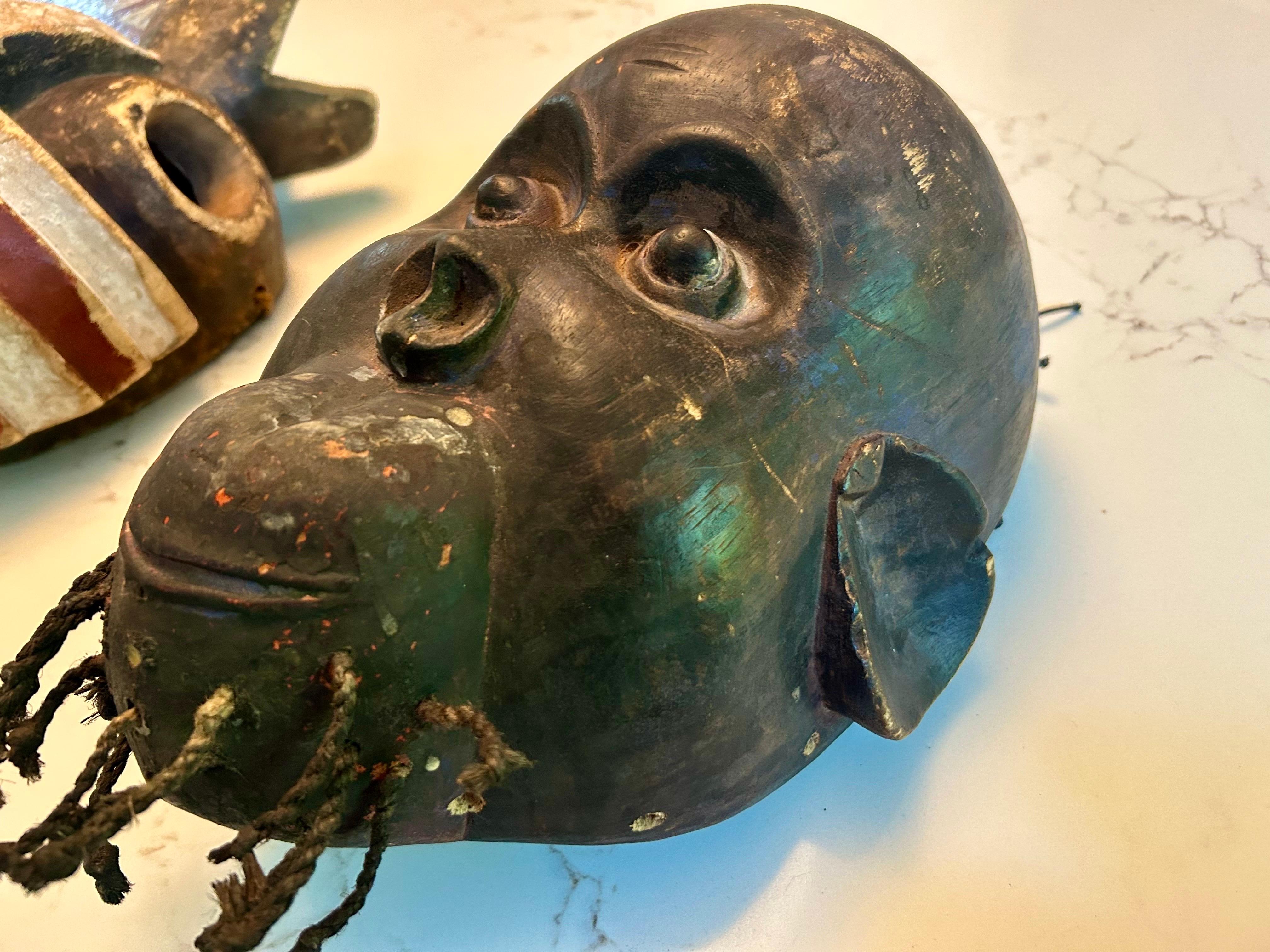 Trio von Vintage-Masken Yombe + Dan Kran Afrikanische Kunst im Angebot 6