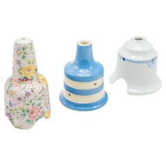 Trio Of Vintage Pie Chimneys, English, Ceramic, Cookery, Baking Aids, Circa 1980