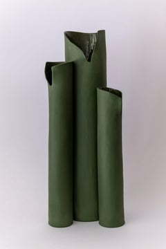 Trio Olive Green Vase by Biancodichina