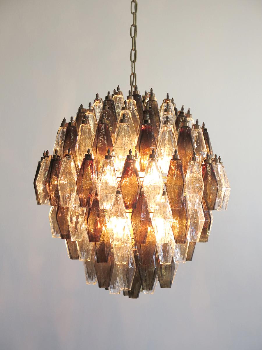 Trio Poliedri Chandeliers, Carlo Scarpa Style, Muran 6