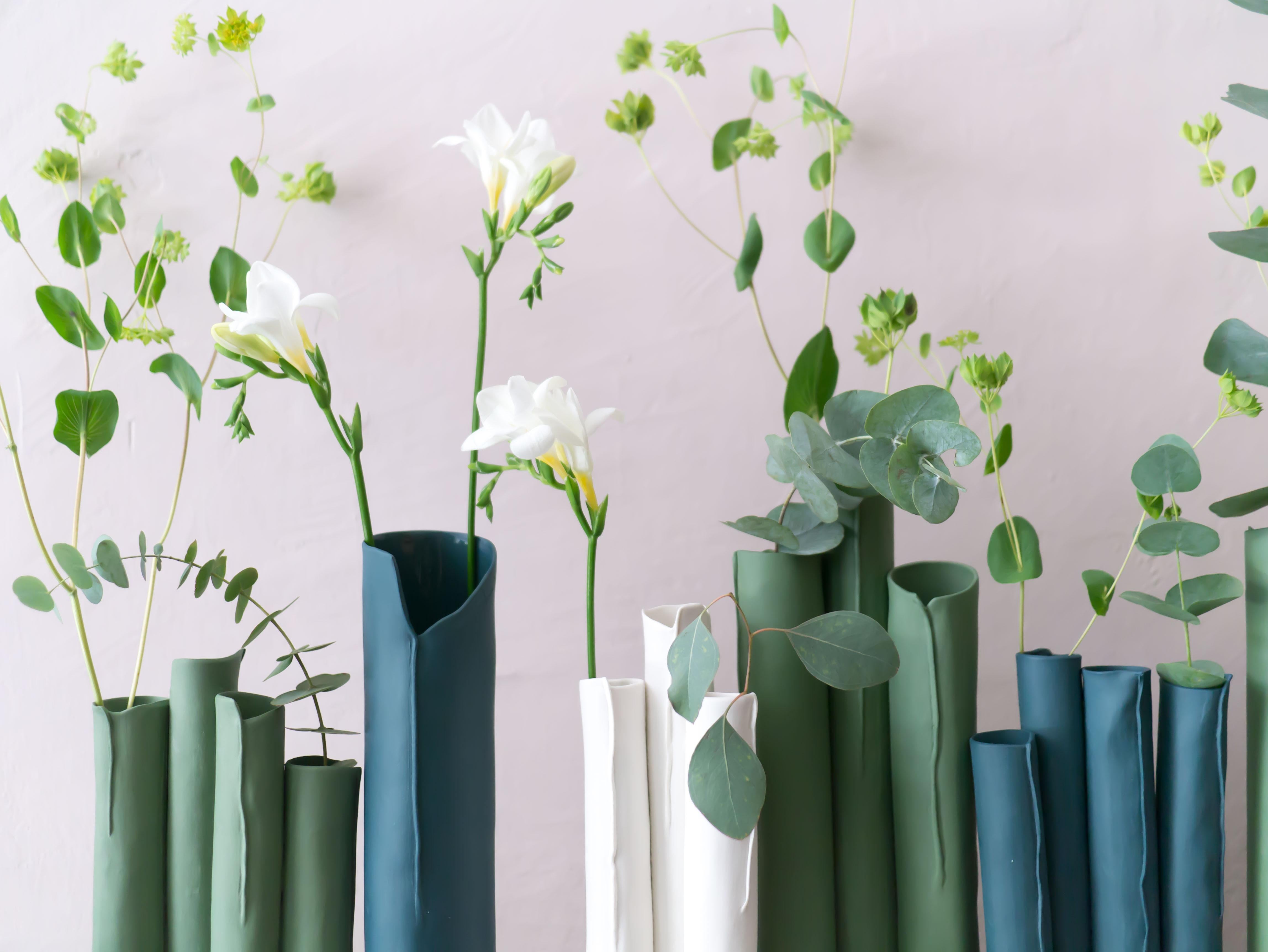 Altro Vaso Trio Pure White di Biancodichina in vendita