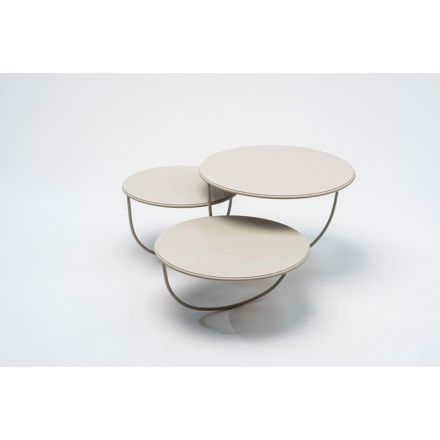 Metal Trio Side Table by Nendo