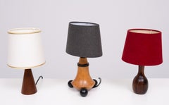 Trio small Table lamps 1960s  incl Shades Holland