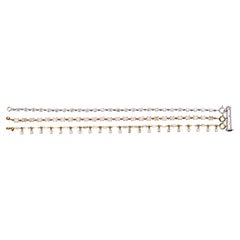 Trio Strand Gold and Diamond Bracelet by Made by Malyia