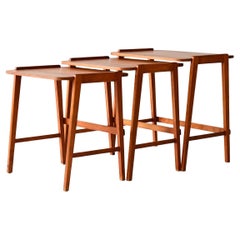 Trio of Scandinavian interlocking coffee tables 1960s