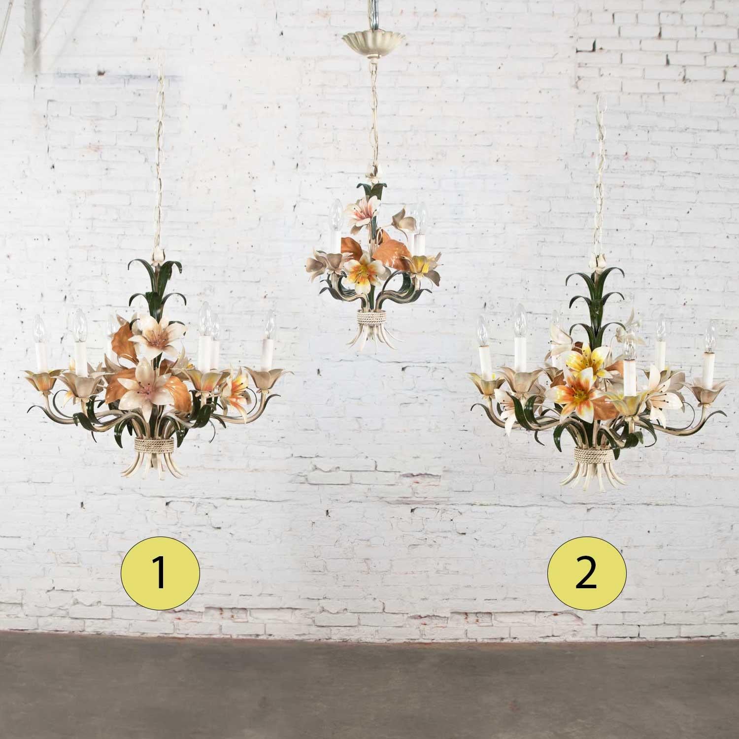 vintage floral light fixture