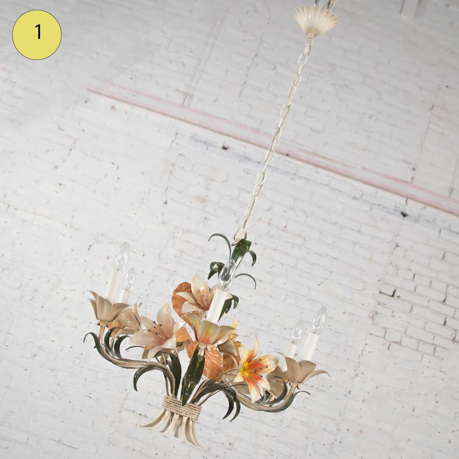 vintage floral chandelier