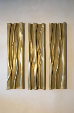 Trio Wave Wall Sculpture by Katrien Van Der Schueren