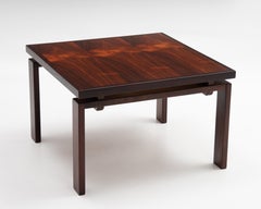 Trioh Danish Rosewood Square Floating Top Coffee Side Lamp Table 1979