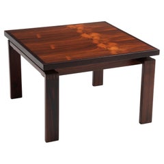 Trioh Danish Rosewood Square Floating Top Coffee Side Lamp Table 1979