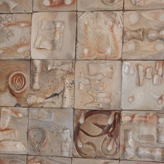 Tripart pottery wall sculpture